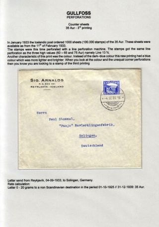 THE "GULLFOSS" POSTAGE STAMPS – sheet 17