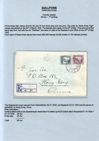 THE "GULLFOSS" POSTAGE STAMPS – sheet 19
