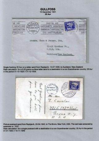 THE "GULLFOSS" POSTAGE STAMPS – sheet 38
