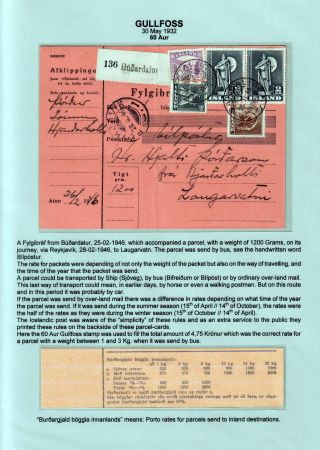 THE "GULLFOSS" POSTAGE STAMPS – sheet 44