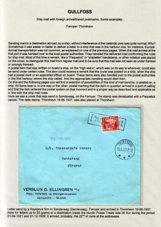 THE "GULLFOSS" POSTAGE STAMPS – sheet 62