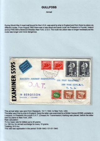 THE "GULLFOSS" POSTAGE STAMPS – sheet 70