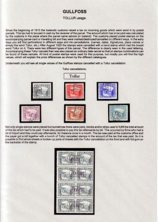 THE "GULLFOSS" POSTAGE STAMPS – sheet 74