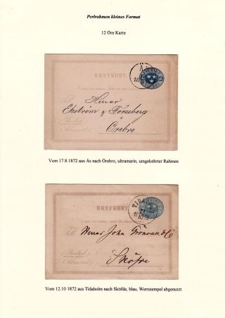 GANZSACHEN VON SCHWEDEN, DIE POSTKARTEN MIT RAHMEN VON 1872 BIS 1911 – Blatt 3
