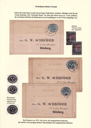 GANZSACHEN VON SCHWEDEN, DIE POSTKARTEN MIT RAHMEN VON 1872 BIS 1911 – Blatt 4