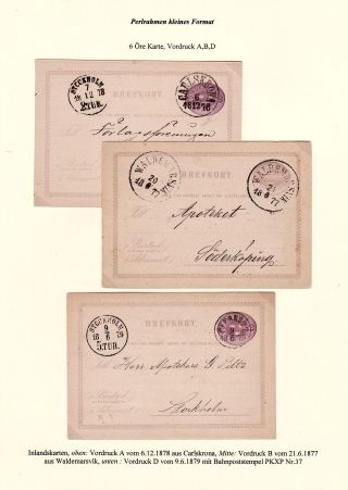 GANZSACHEN VON SCHWEDEN, DIE POSTKARTEN MIT RAHMEN VON 1872 BIS 1911 – Blatt 6