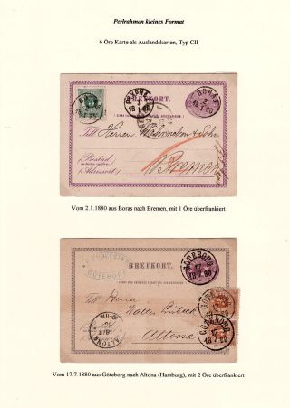 GANZSACHEN VON SCHWEDEN, DIE POSTKARTEN MIT RAHMEN VON 1872 BIS 1911 – Blatt 8