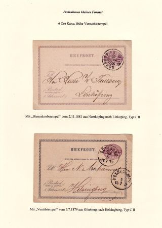 GANZSACHEN VON SCHWEDEN, DIE POSTKARTEN MIT RAHMEN VON 1872 BIS 1911 – Blatt 9