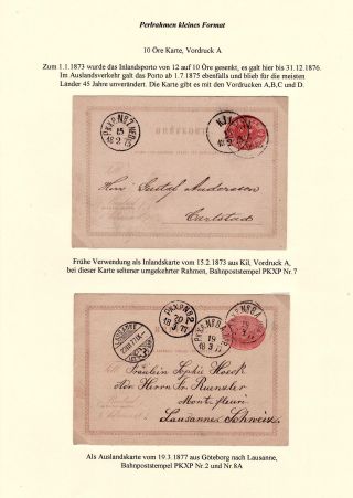 GANZSACHEN VON SCHWEDEN, DIE POSTKARTEN MIT RAHMEN VON 1872 BIS 1911 – Blatt 12