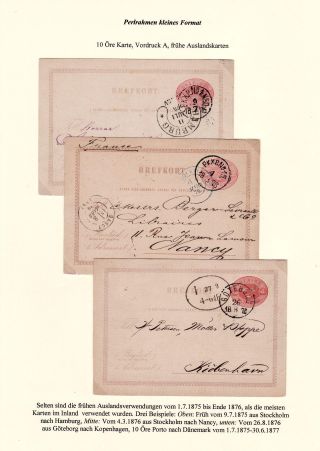 GANZSACHEN VON SCHWEDEN, DIE POSTKARTEN MIT RAHMEN VON 1872 BIS 1911 – Blatt 13