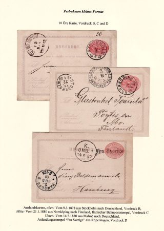 GANZSACHEN VON SCHWEDEN, DIE POSTKARTEN MIT RAHMEN VON 1872 BIS 1911 – Blatt 14