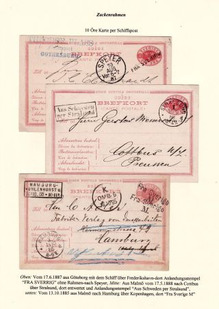 GANZSACHEN VON SCHWEDEN, DIE POSTKARTEN MIT RAHMEN VON 1872 BIS 1911 – Blatt 16