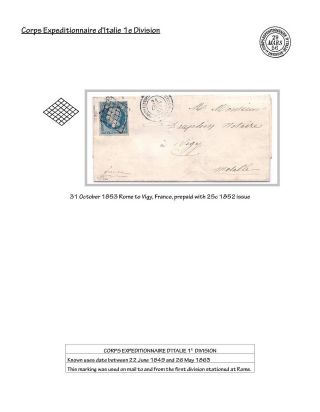 FRENCH MILITARY FORCES IN ROME, 1849-1870 – sheet 8