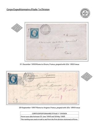 FRENCH MILITARY FORCES IN ROME, 1849-1870 – sheet 9