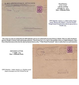 THE HYPERINFLATION EMERGENCY OVERPRINTED PROVISIONAL ISSUES (O.P.D.), SEPTEMBER - DECEMBER 1923 – sheet 43