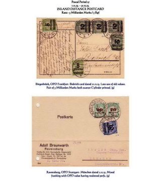 THE HYPERINFLATION EMERGENCY OVERPRINTED PROVISIONAL ISSUES (O.P.D.), SEPTEMBER - DECEMBER 1923 – sheet 87