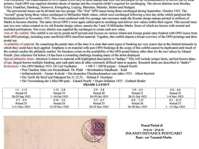 THE HYPERINFLATION EMERGENCY OVERPRINTED PROVISIONAL ISSUES (O.P.D.), SEPTEMBER - DECEMBER 1923