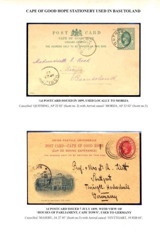 BASUTOLAND POSTAL STATIONERY – sheet 7
