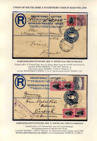 BASUTOLAND POSTAL STATIONERY – sheet 22