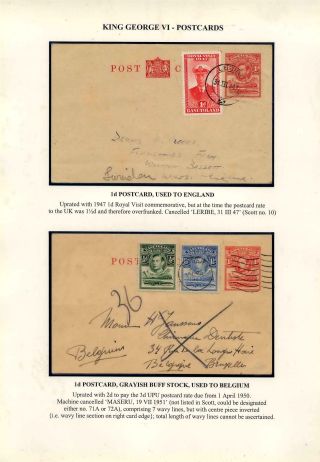 BASUTOLAND POSTAL STATIONERY – sheet 37