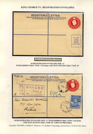 BASUTOLAND POSTAL STATIONERY – sheet 39
