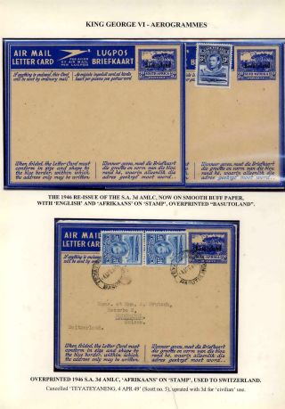 BASUTOLAND POSTAL STATIONERY – sheet 48