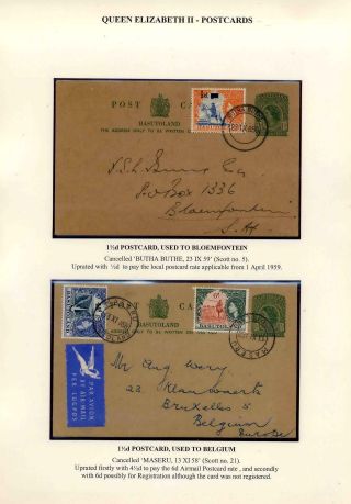 BASUTOLAND POSTAL STATIONERY – sheet 50