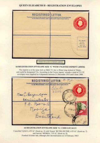 BASUTOLAND POSTAL STATIONERY – sheet 51