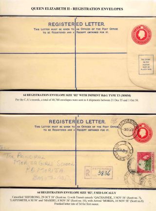 BASUTOLAND POSTAL STATIONERY – sheet 52