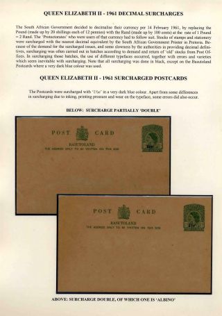 BASUTOLAND POSTAL STATIONERY – sheet 57