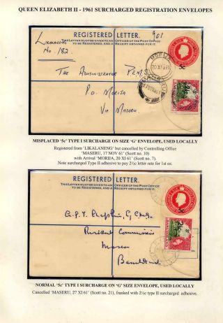 BASUTOLAND POSTAL STATIONERY – sheet 61