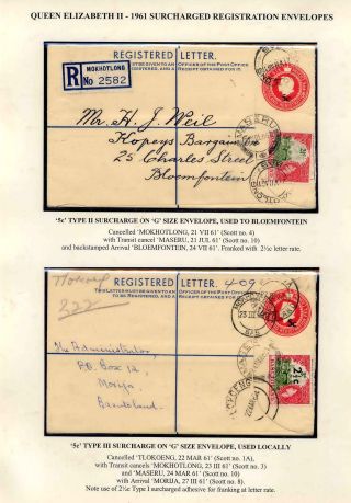 BASUTOLAND POSTAL STATIONERY – sheet 62