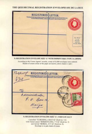 BASUTOLAND POSTAL STATIONERY – sheet 69