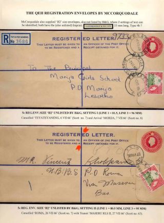 BASUTOLAND POSTAL STATIONERY – sheet 76