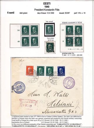 ESTLAND 1918-1940 – Blatt 85