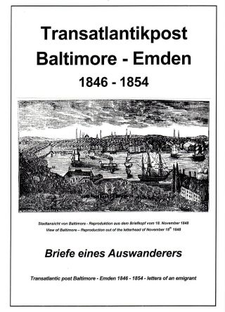 TRANSATLANTIC MAIL BALTIMORE - EMDEN 1846-1854 – sheet 1