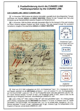 TRANSATLANTIC MAIL BALTIMORE - EMDEN 1846-1854 – sheet 10