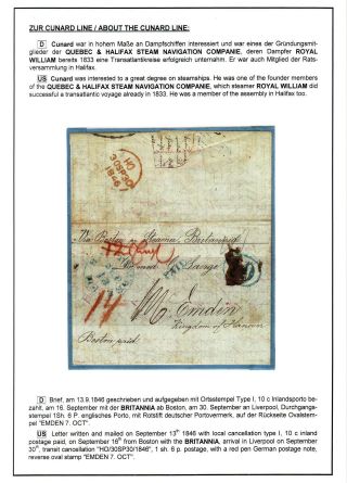 TRANSATLANTICKÁ POŠTA BALTIMORE - EMDEN 1846-1854 – list 17