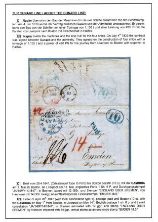 TRANSATLANTICKÁ POŠTA BALTIMORE - EMDEN 1846-1854 – list 25
