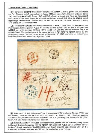 TRANSATLANTICKÁ POŠTA BALTIMORE - EMDEN 1846-1854 – list 33