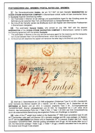 TRANSATLANTICKÁ POŠTA BALTIMORE - EMDEN 1846-1854 – list 34