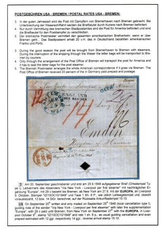 TRANSATLANTICKÁ POŠTA BALTIMORE - EMDEN 1846-1854 – list 35