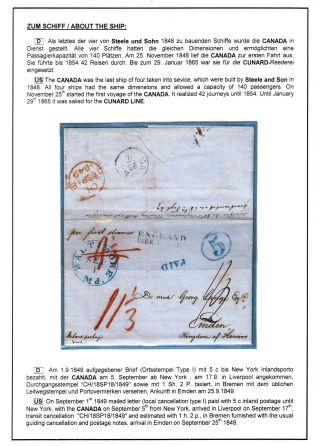 TRANSATLANTICKÁ POŠTA BALTIMORE - EMDEN 1846-1854 – list 46