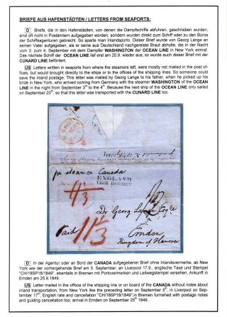 TRANSATLANTICKÁ POŠTA BALTIMORE - EMDEN 1846-1854 – list 47