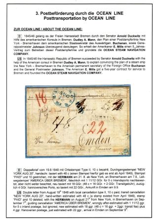 TRANSATLANTICKÁ POŠTA BALTIMORE - EMDEN 1846-1854 – list 52