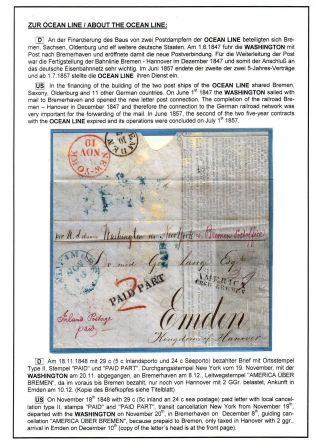TRANSATLANTICKÁ POŠTA BALTIMORE - EMDEN 1846-1854 – list 55