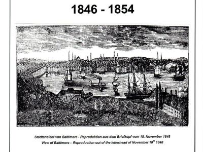 TRANSATLANTIC MAIL BALTIMORE - EMDEN 1846-1854