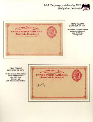USA: KORRESPONDENZKARTEN FÜR AUSLAND, AUSGABE 1879 – Blatt 3