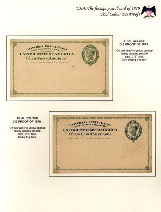 USA: KORRESPONDENZKARTEN FÜR AUSLAND, AUSGABE 1879 – Blatt 4