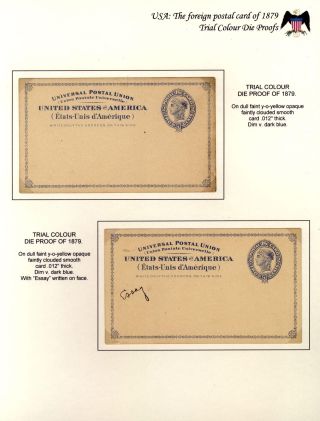 USA: KORRESPONDENZKARTEN FÜR AUSLAND, AUSGABE 1879 – Blatt 5